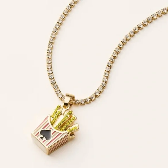 French Fry Charm Tennis Necklace - kate spade new york x Target™ Gold - Picture 3 of 5